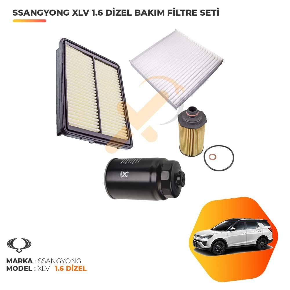 Ssangyong XLV 1.6 Dizel Bakım Filtre Seti