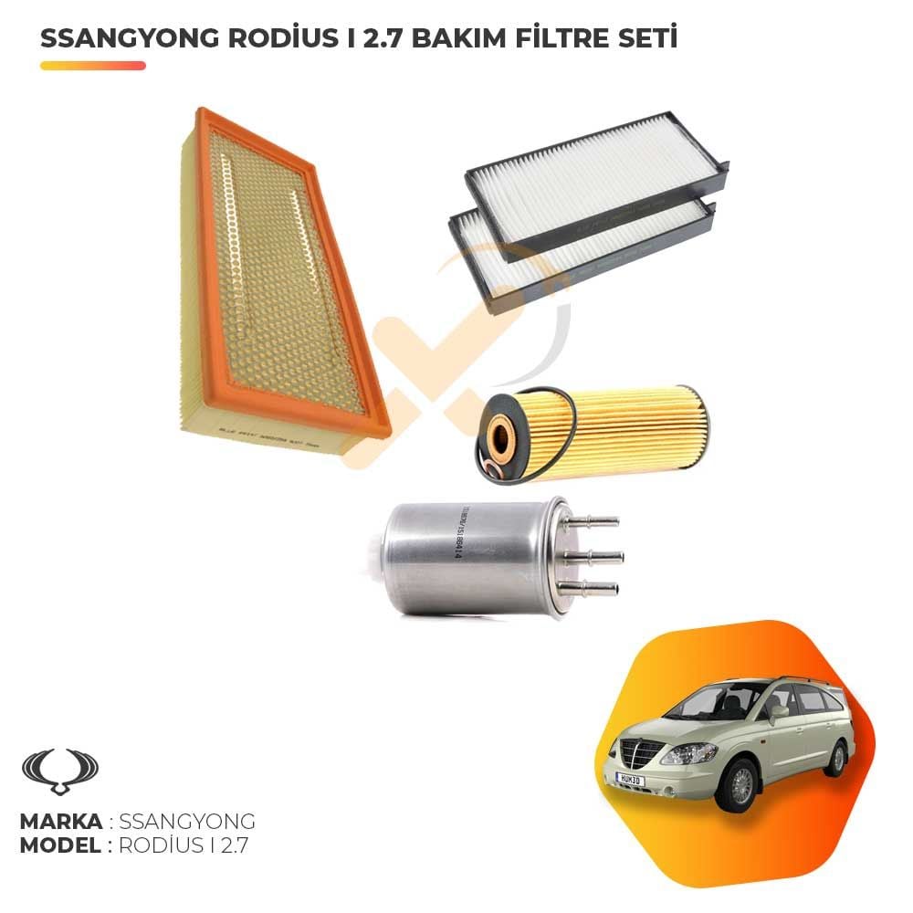 Ssangyong Rodius 2.7 XDI Bakım Filtre Seti