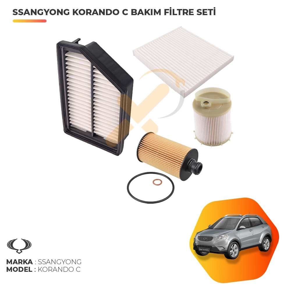 Ssangyong Korando C Bakım Filtre Seti