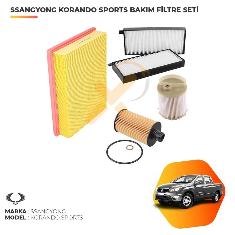 Ssangyong Korando Sports Bakım Filtre Seti