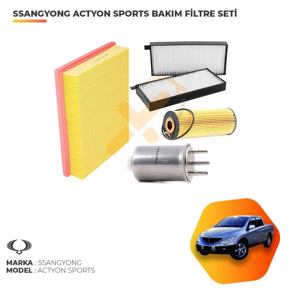 Ssangyong Actyon Sports Bakım Filtre Seti