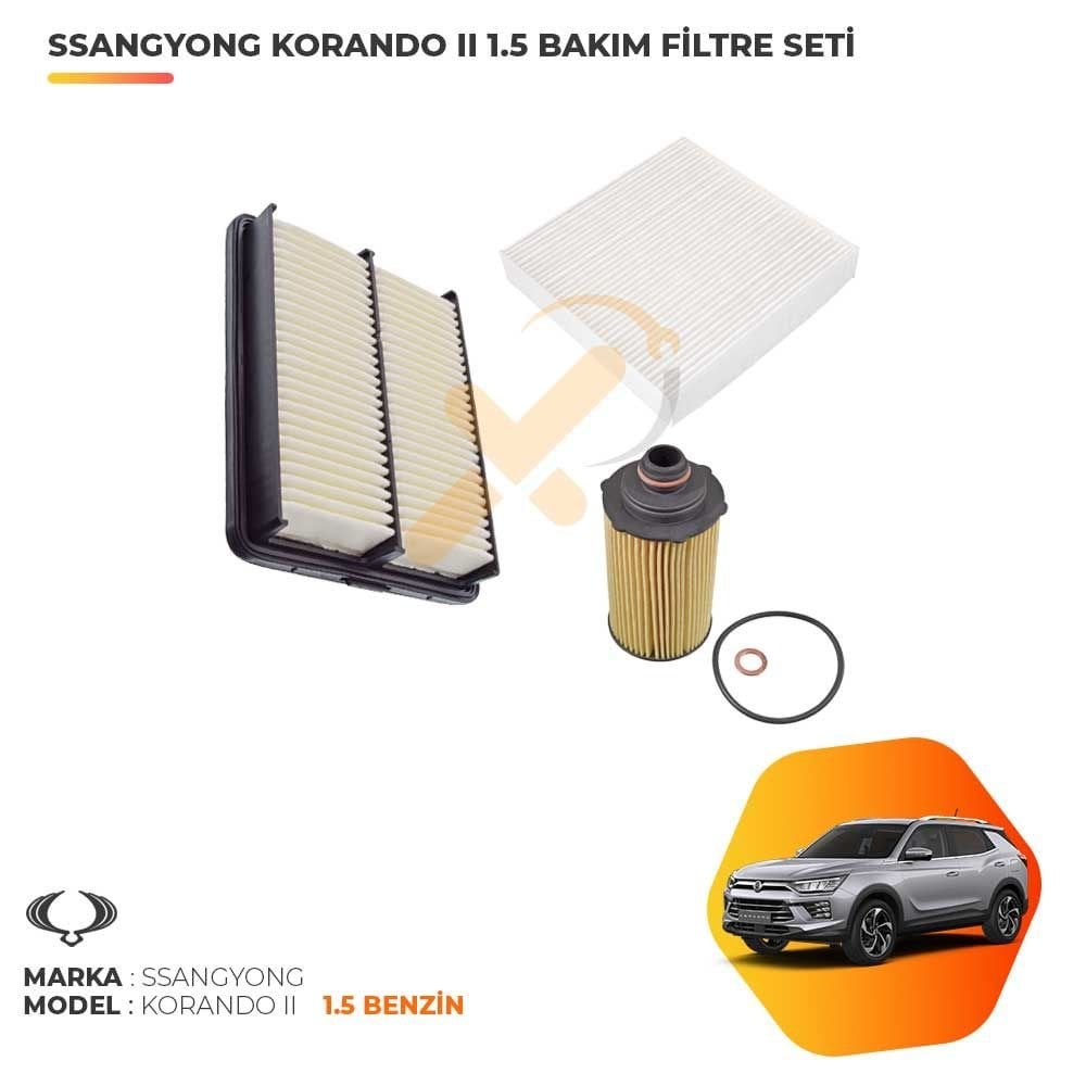 Ssangyong Yeni Korando II 1.5 Benzin Bakım Filtre Seti