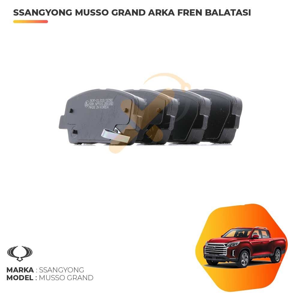 Ssangyong Musso Grand Arka Fren Balatası