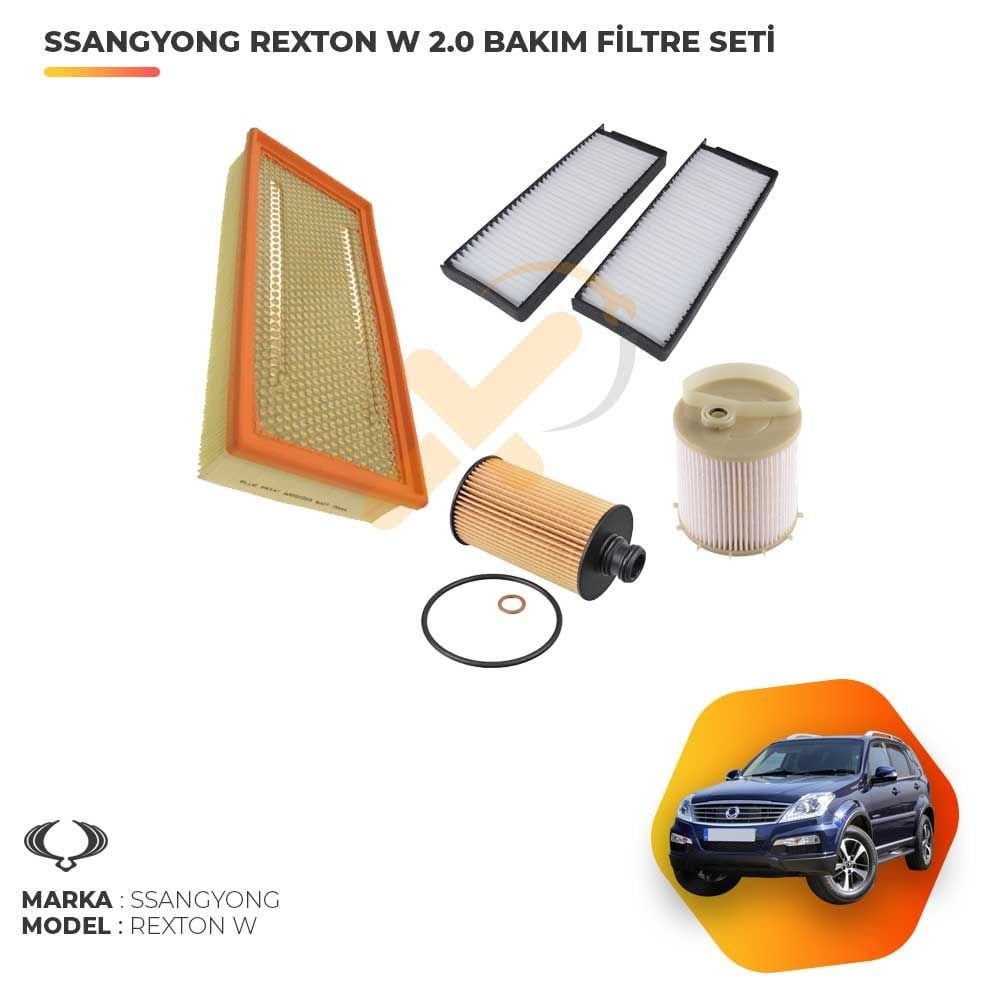 Ssangyong Rexton W 2.0 XDI Bakım Filtre Seti