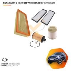 Ssangyong Rexton W 2.0 XDI Bakım Filtre Seti