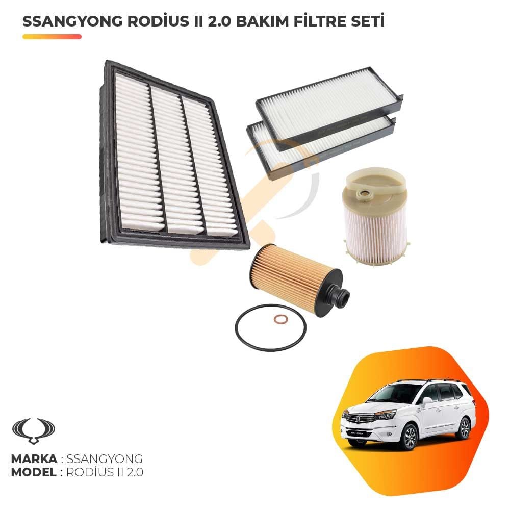 Ssangyong Rodius 2.0 XDI Bakım Filtre Seti