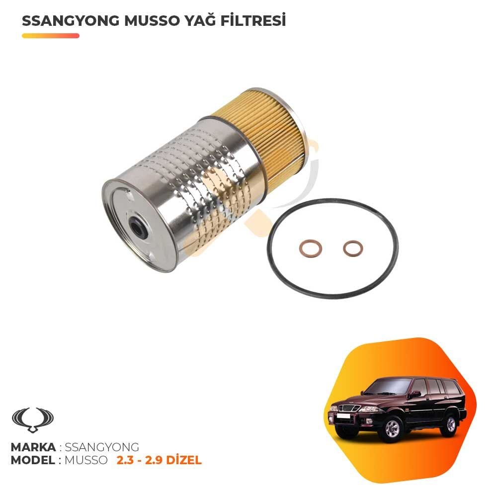 Ssangyong Musso 2.3 D - 2.9 D Yağ Filtresi
